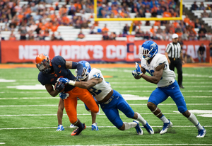 The Middle Tennessee State defense constantly brought pressure, sacking Eric Dungey multiple times and shutting down Syracuse's run game.